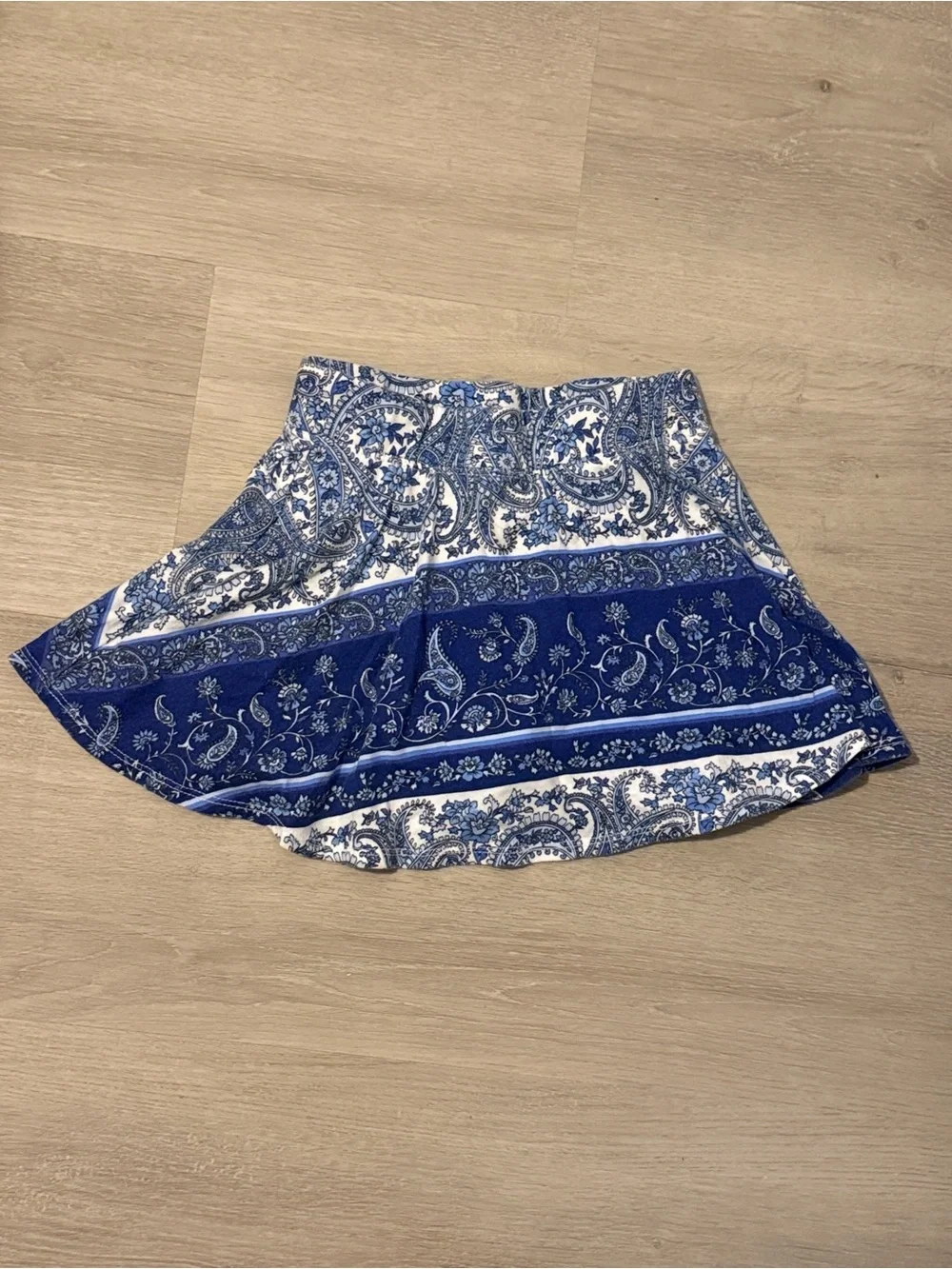The Children's Place Blue & White Paisley Skater Skirt